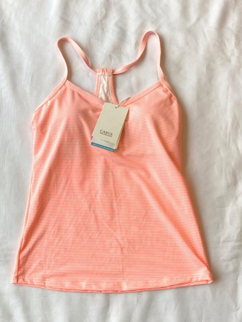 Carve Designs Stinson Tankini Swim Top Womens XS Newport Stripe NWT